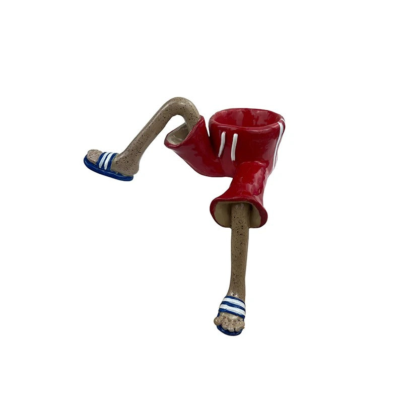 Funny Dangling Legs Ceramic Planter