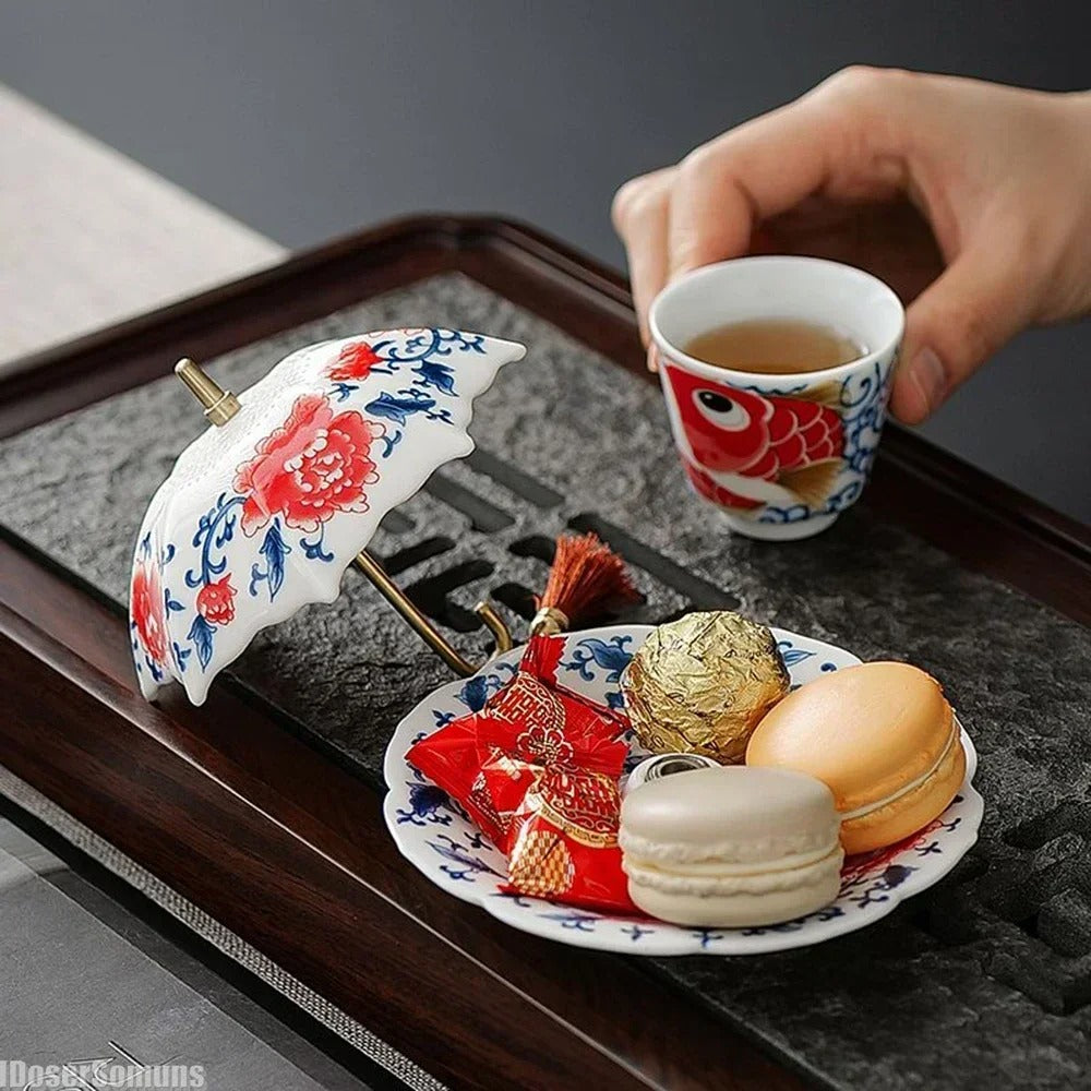 Ceramic Umbrella Tea Strainer
