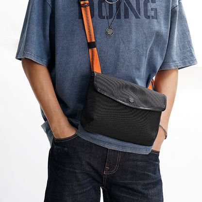 Contrast-Colored Crossbody Bag – Anti-Theft Ballistic Nylon Shoulder Bag for Travel