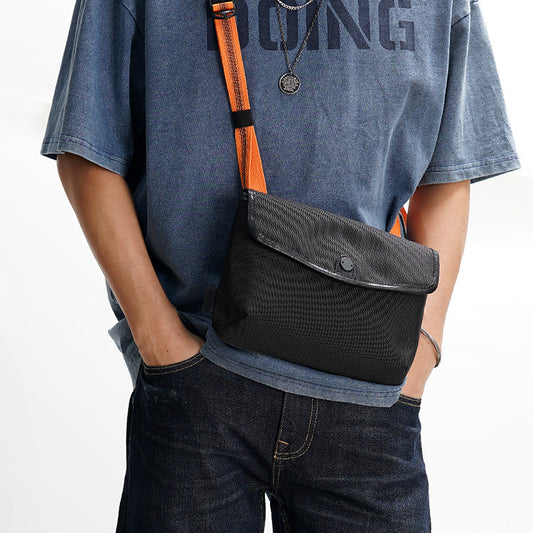 Contrast-Colored Crossbody Bag – Anti-Theft Ballistic Nylon Shoulder Bag for Travel