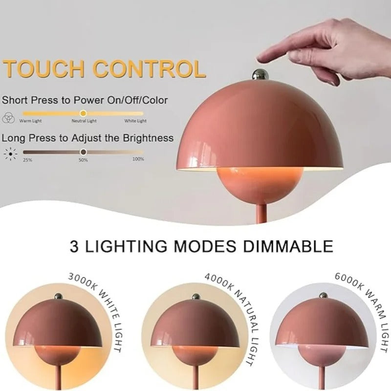 Mushroom Table Lamp with Touch Control