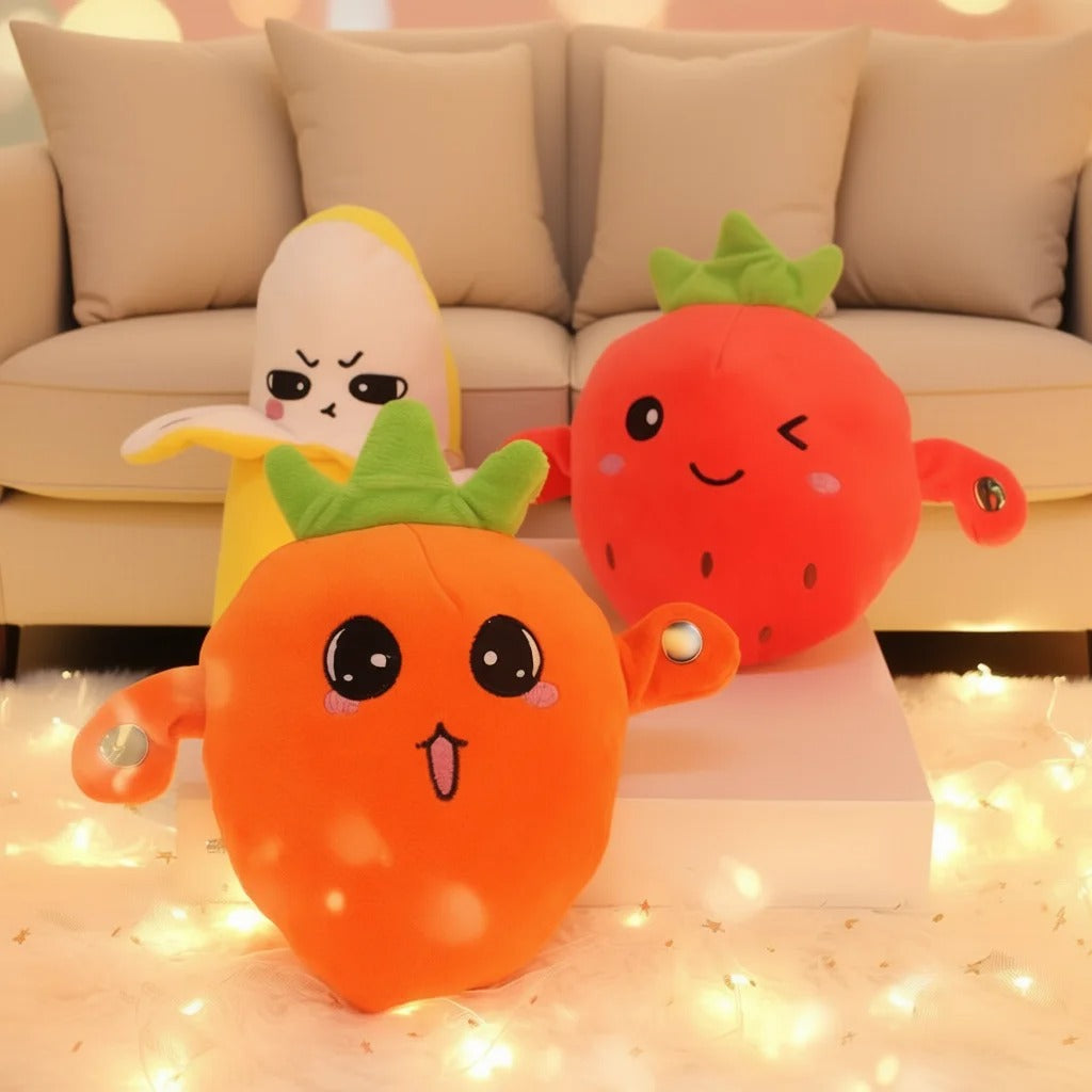 RhythmBuddy Interactive Fruit Plush – Touch-Activated Music Toy for Kids & Adults
