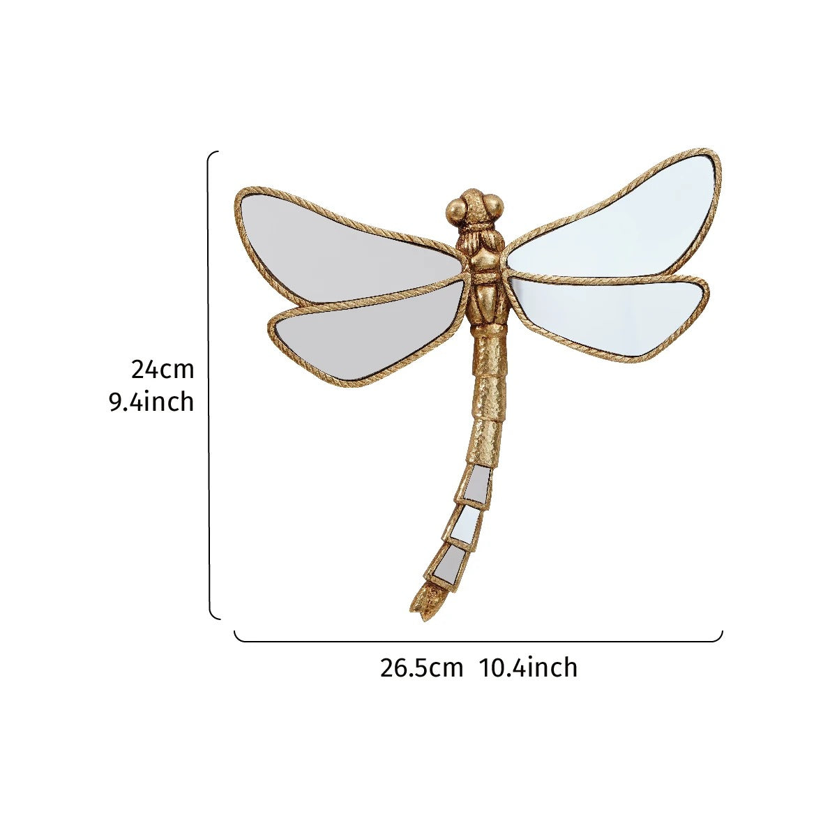 Gold Butterfly & Dragonfly Decorative Mirror