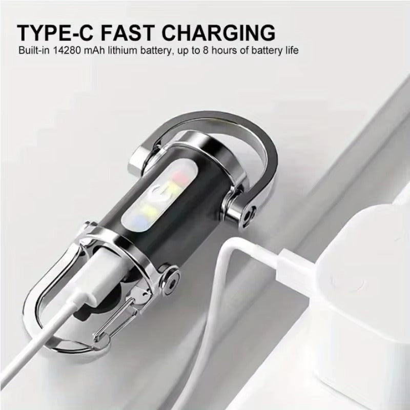 Portable COB LED Keychain Flashlight