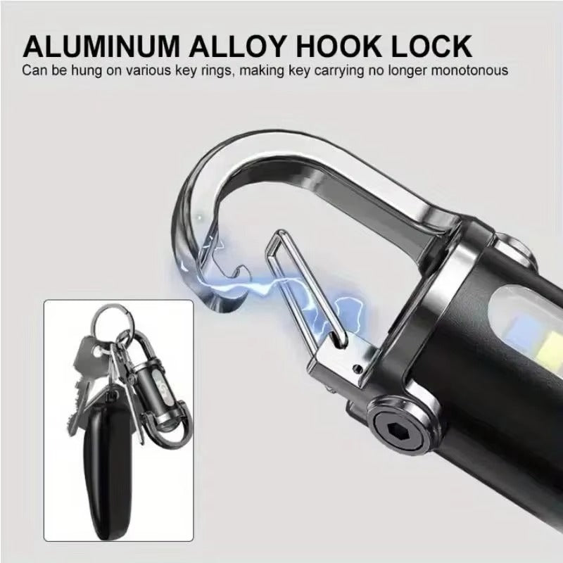 Portable COB LED Keychain Flashlight