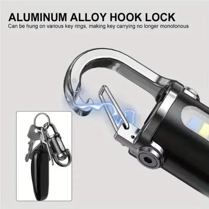 Portable COB LED Keychain Flashlight