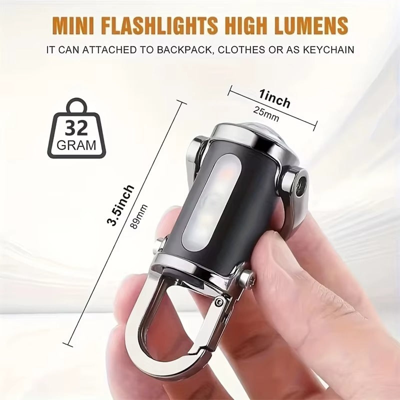 Portable COB LED Keychain Flashlight