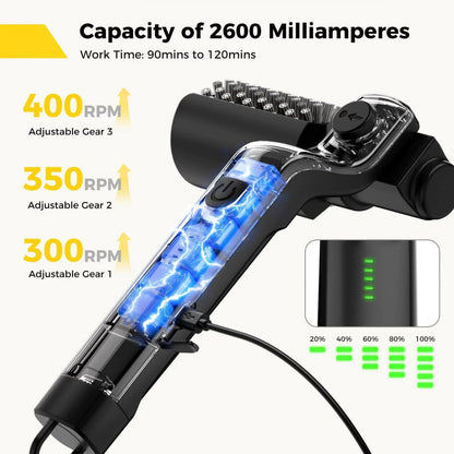 Park & Vine™ Cordless Rechargeable Barbecue Grill Cleaner