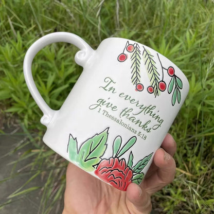 Botanical Floral Ceramic Mug — 600ml