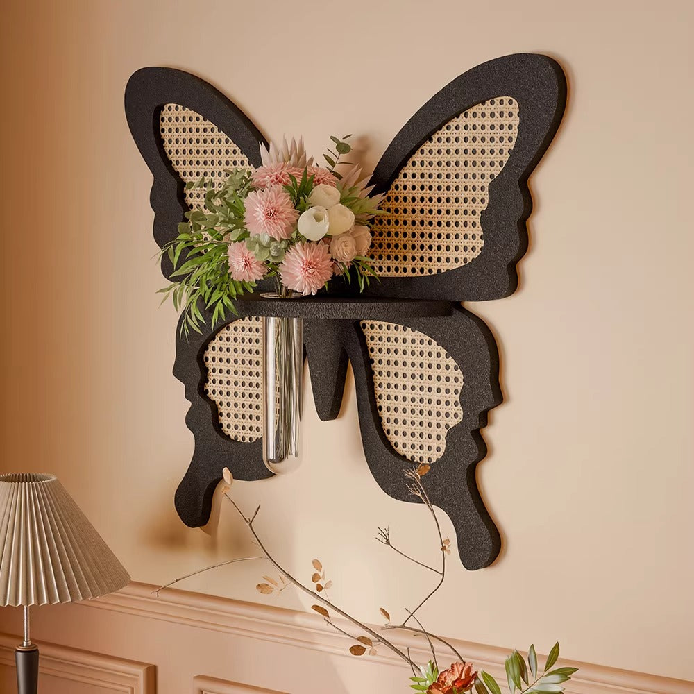Wall-Mounted Butterfly Sconce & Hydroponic Wall Art