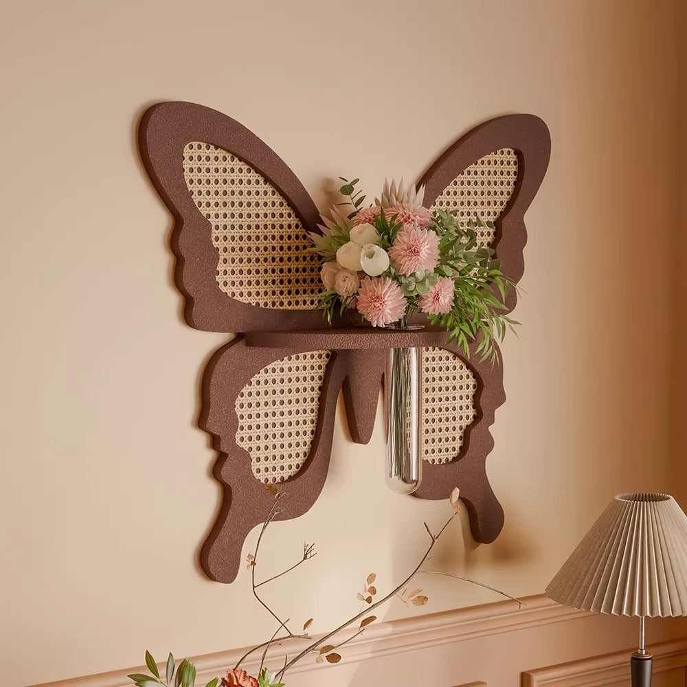 Wall-Mounted Butterfly Sconce & Hydroponic Wall Art