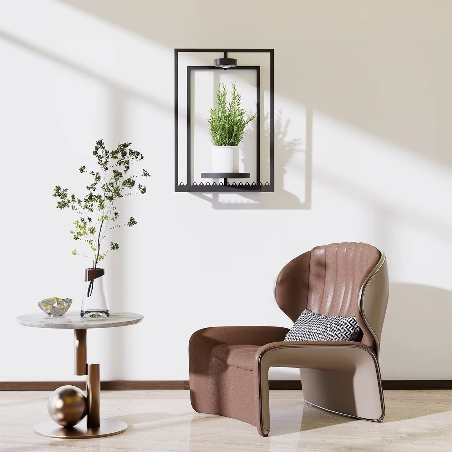 Plant Frame with Built-In Grow Light