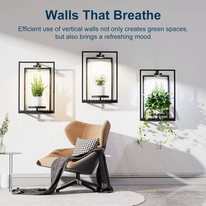 Plant Frame with Built-In Grow Light