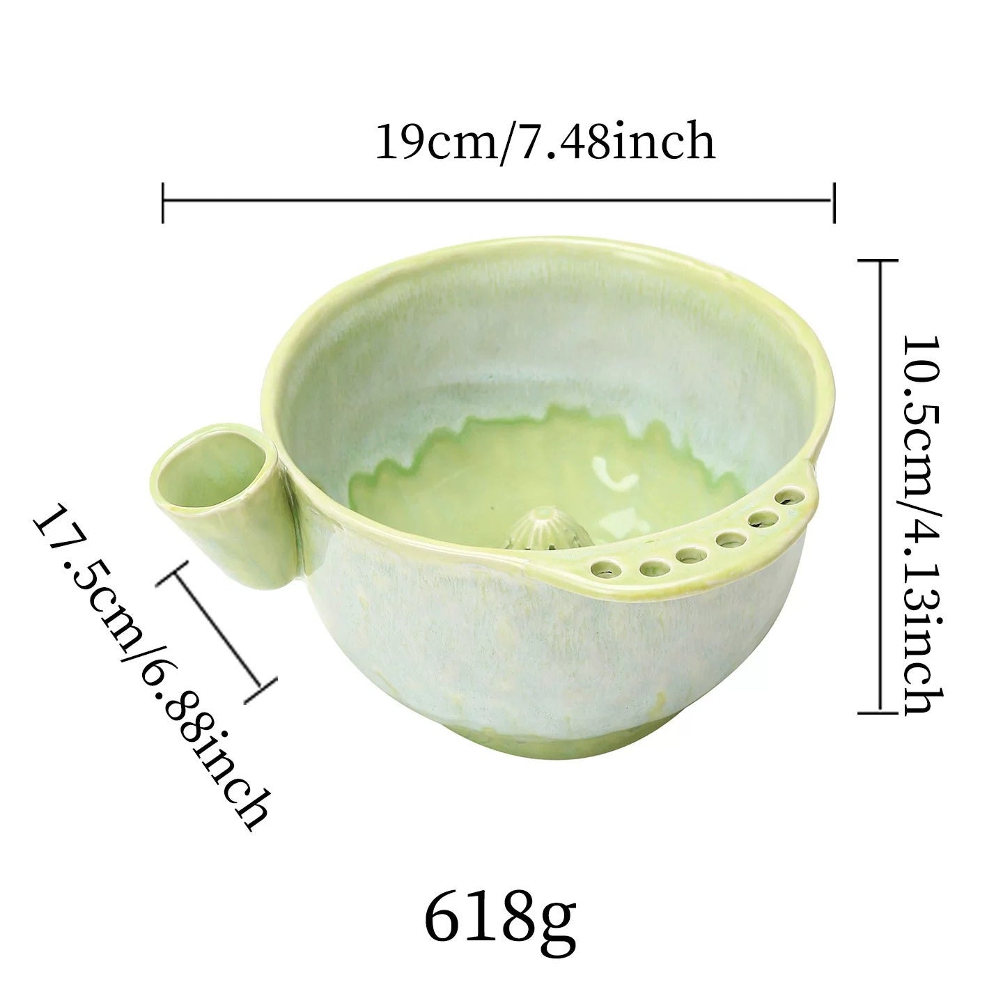 Ceramic Swirl Fruit Washing Bowl – Rinse, Drain & Serve