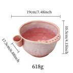 Ceramic Swirl Fruit Washing Bowl – Rinse, Drain & Serve