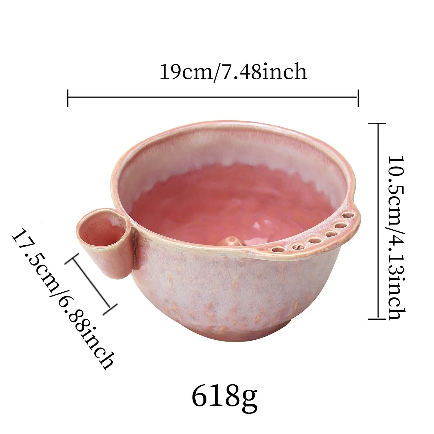 Ceramic Swirl Fruit Washing Bowl – Rinse, Drain & Serve
